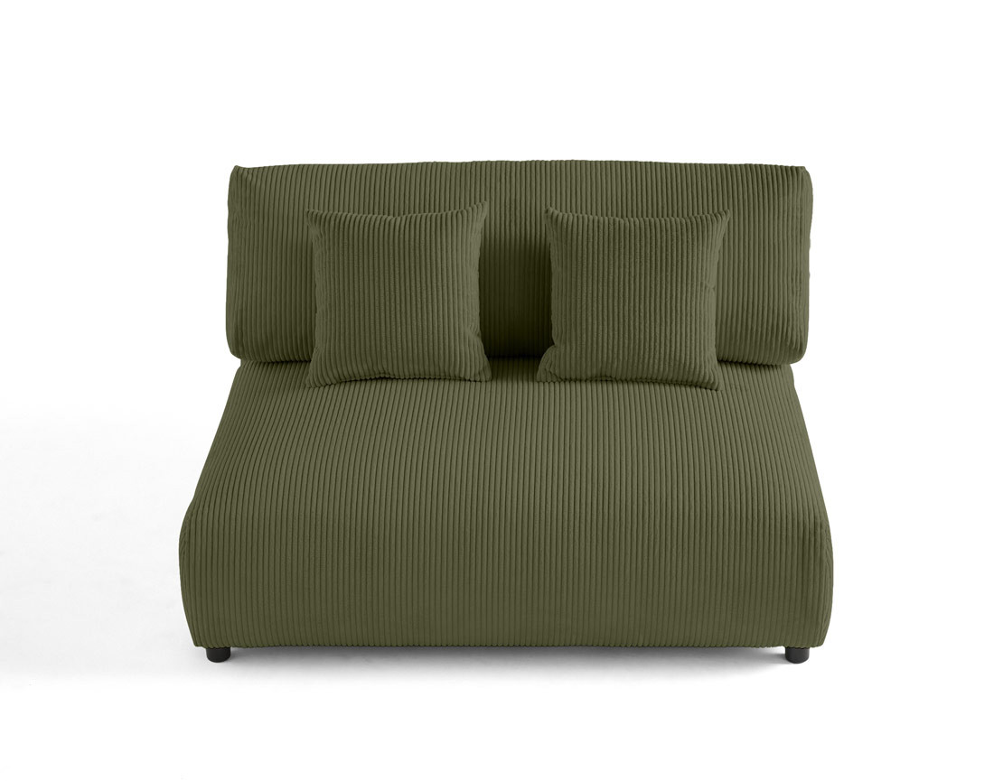 Module d'assise 2 places sans accoudoirs en velours côtelé Garance Module d'assise 2 places sans accoudoirs en velours côtelé Garance