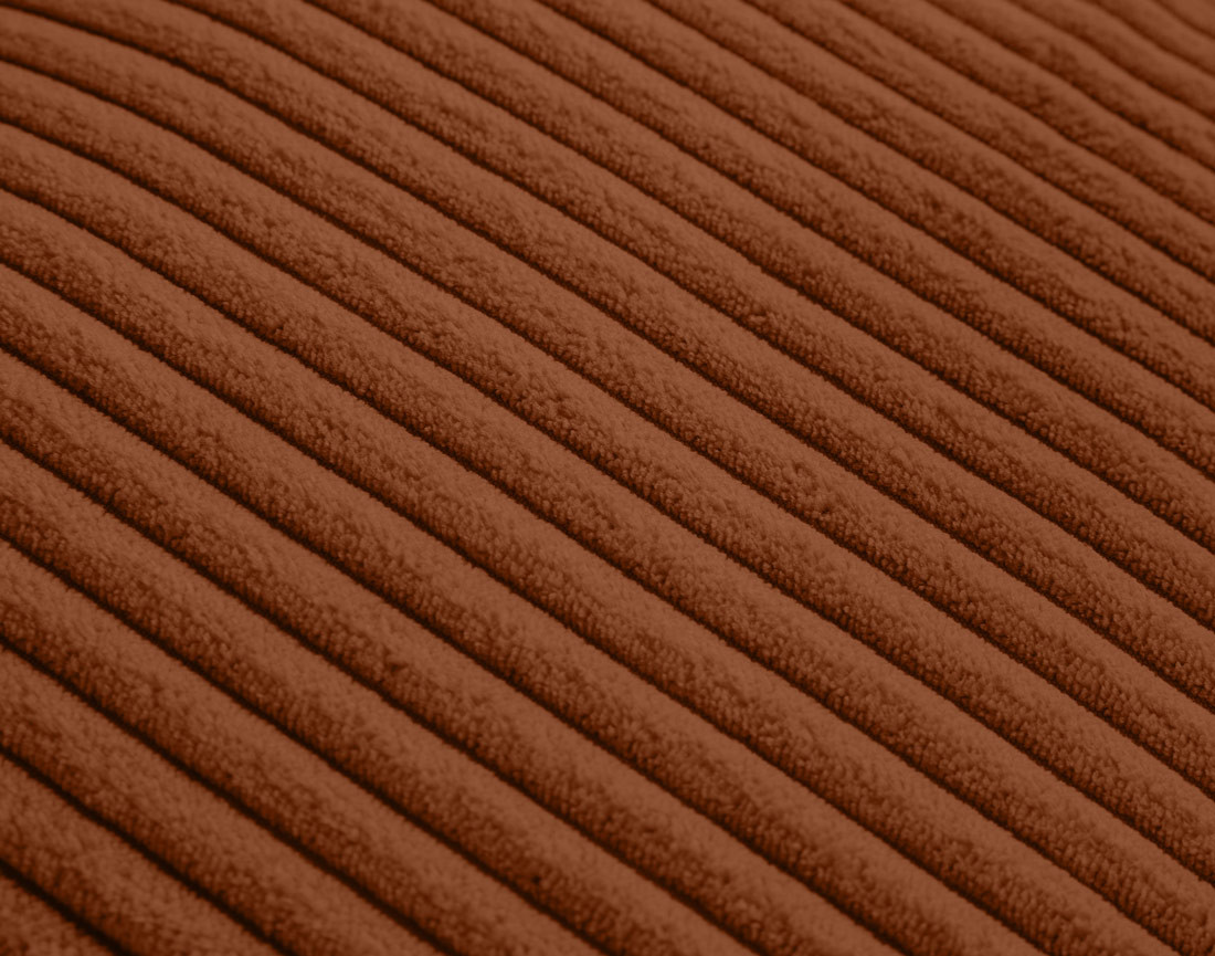 Module d'assise 2 places sans accoudoirs en velours côtelé Garance