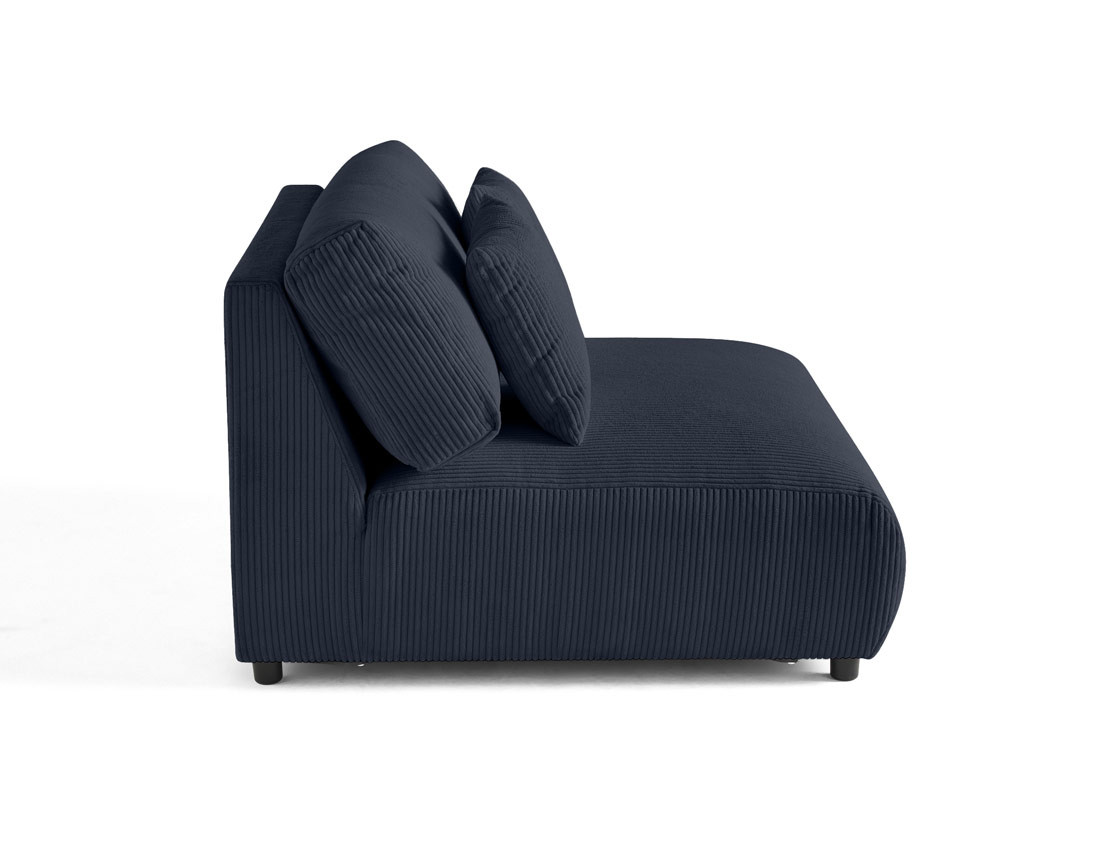 Module d'assise 2 places sans accoudoirs en velours côtelé Garance