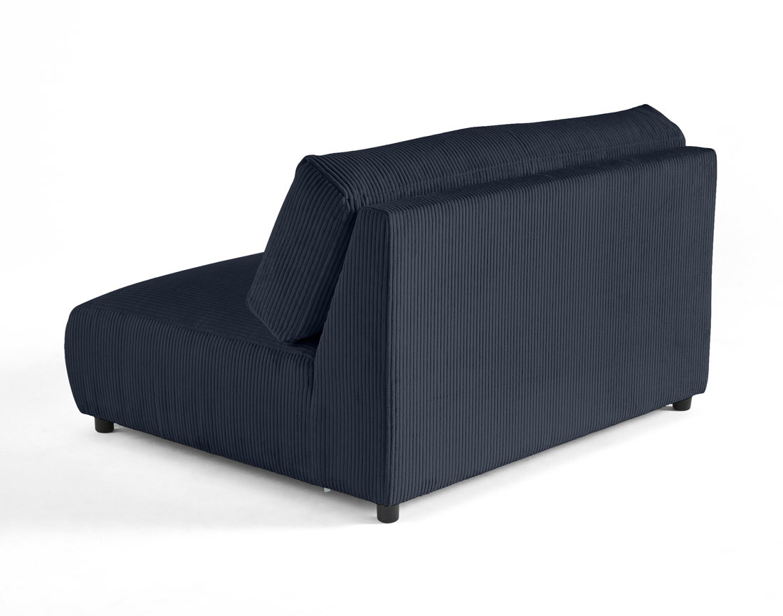 Module d'assise 2 places sans accoudoirs en velours côtelé Garance