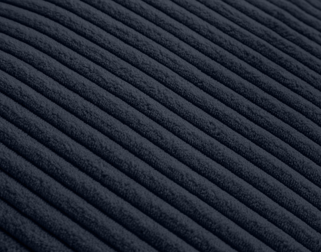 Module d'assise 2 places sans accoudoirs en velours côtelé Garance