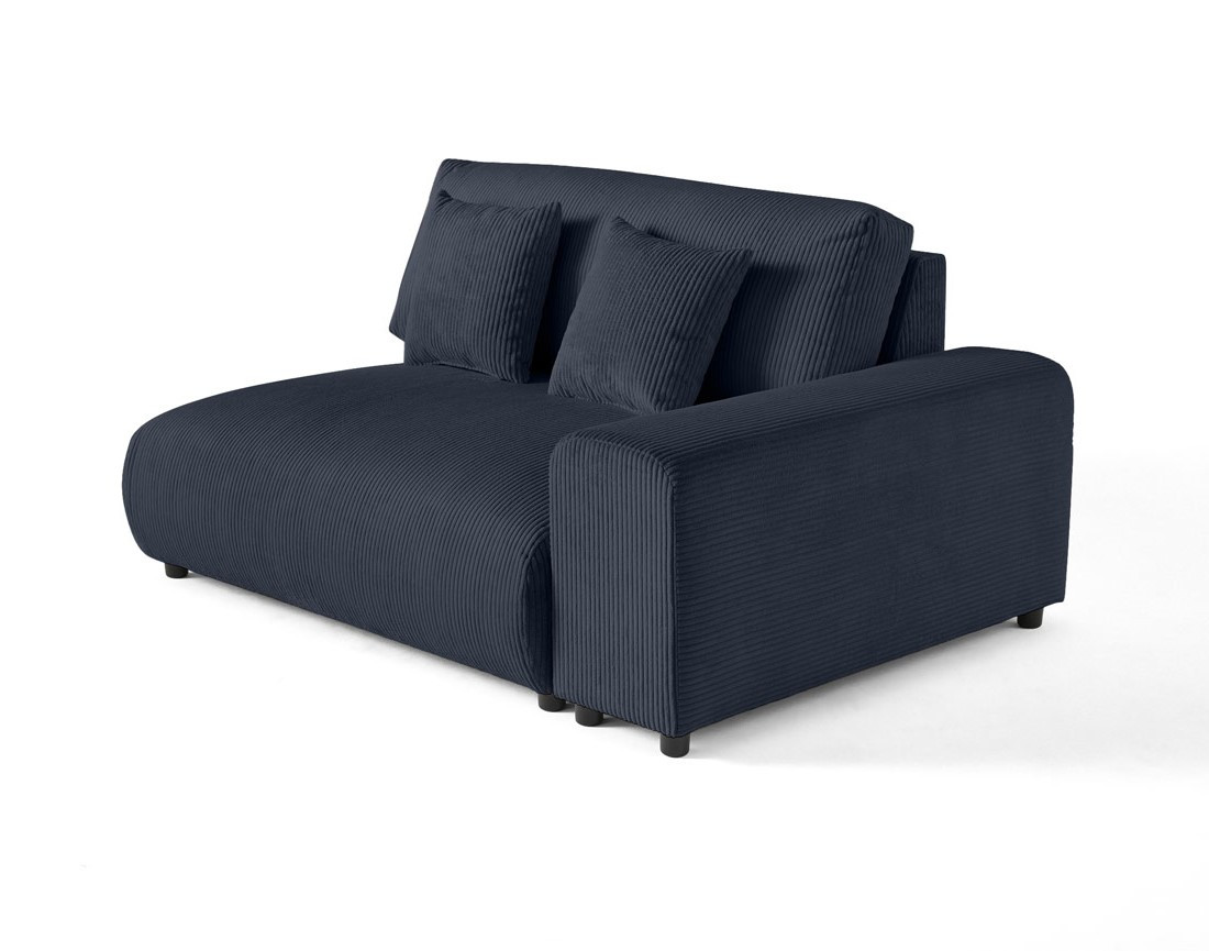 Module d'assise 2 places avec accoudoir droit en velours côtelé Garance