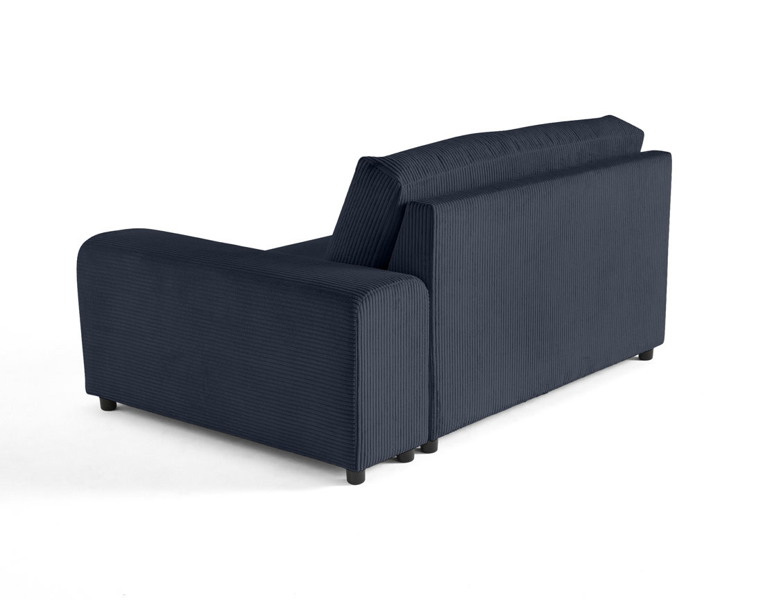 Module d'assise 2 places avec accoudoir droit en velours côtelé Garance