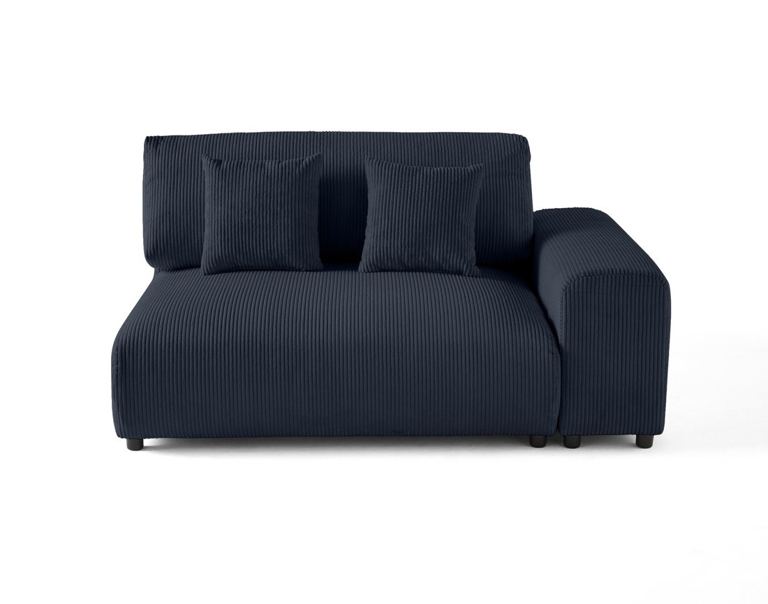 Module d'assise 2 places avec accoudoir droit en velours côtelé Garance