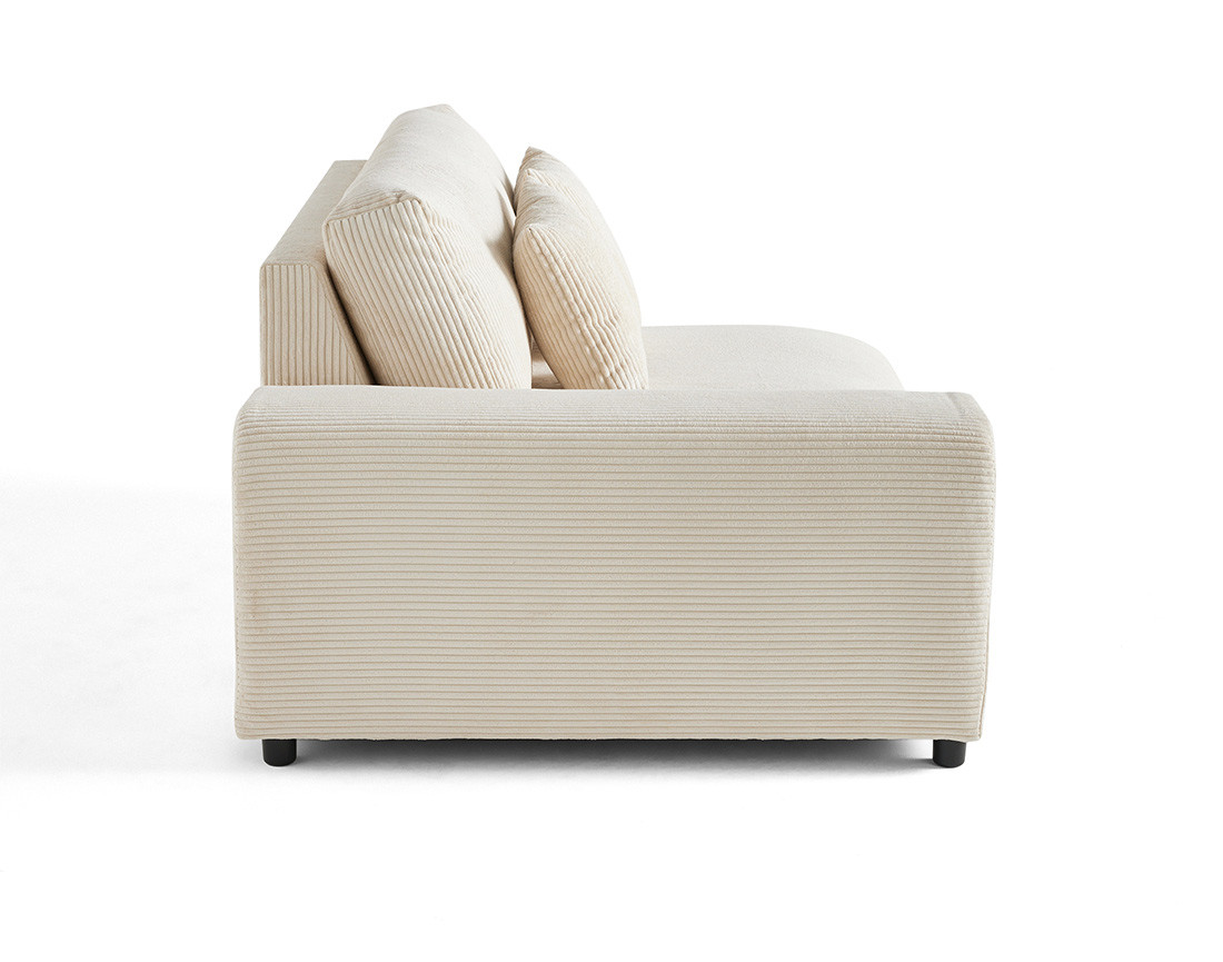 Module d'assise 2 places avec accoudoir gauche en velours côtelé Garance Module d'assise 2 places avec accoudoir gauche en velours côtelé Garance