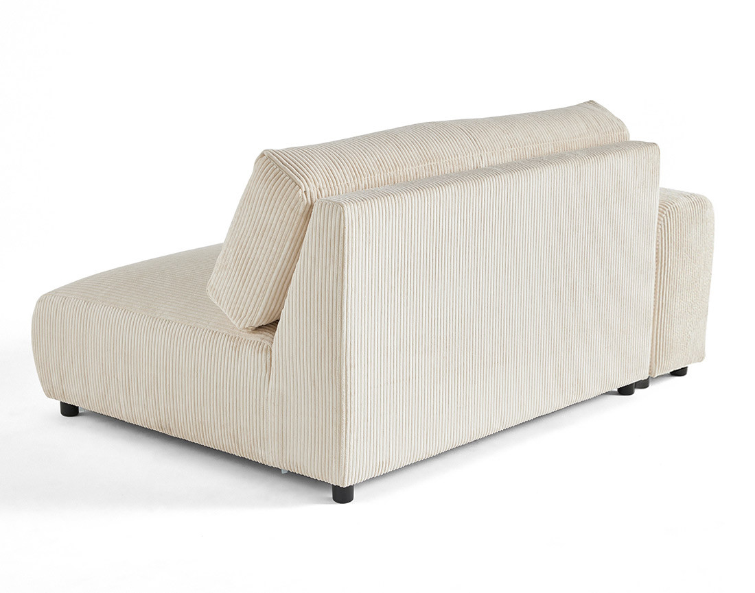 Module d'assise 2 places avec accoudoir gauche en velours côtelé Garance Module d'assise 2 places avec accoudoir gauche en velours côtelé Garance