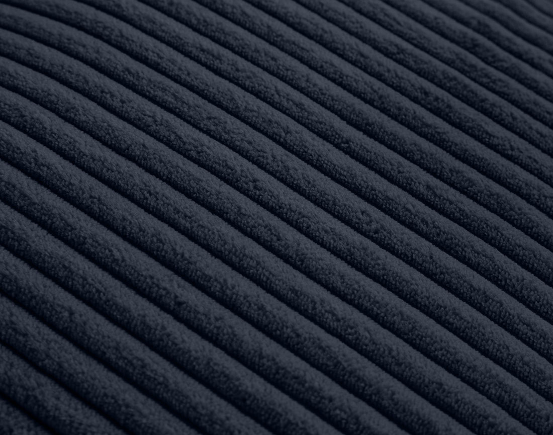 Module d'assise 2 places avec accoudoir gauche en velours côtelé Garance