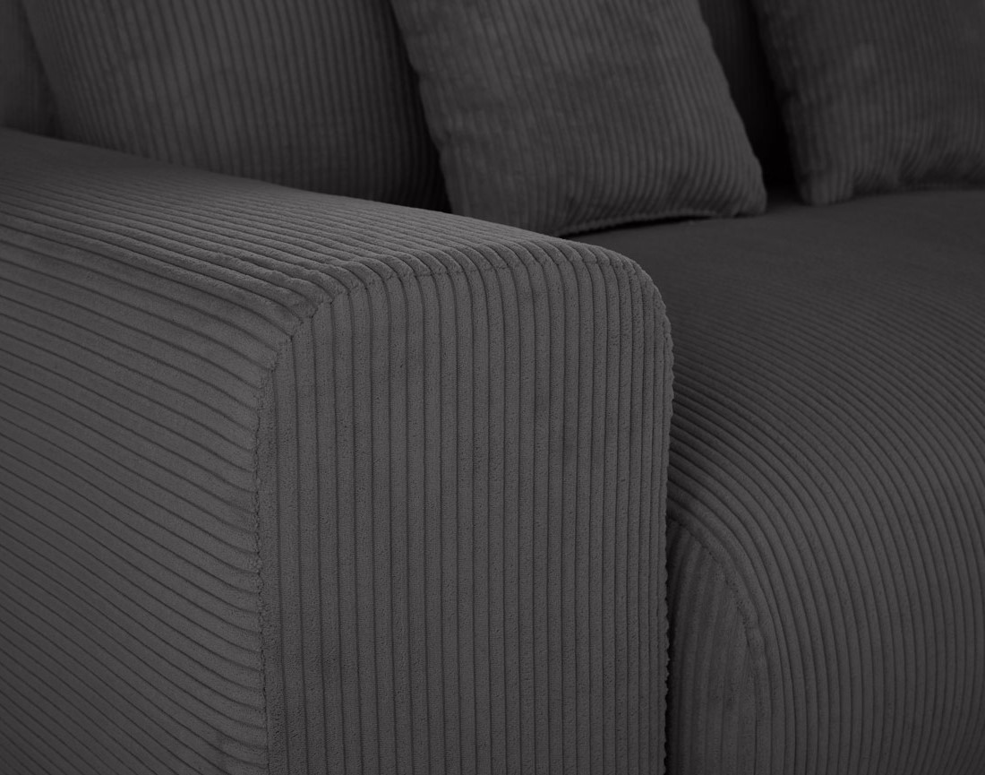 Module d'assise 2 places avec accoudoir gauche en velours côtelé Garance Module d'assise 2 places avec accoudoir gauche en velours côtelé Garance