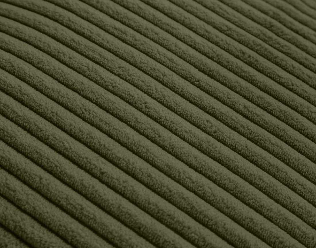 Module d'assise 3 places sans accoudoirs en velours côtelé Garance