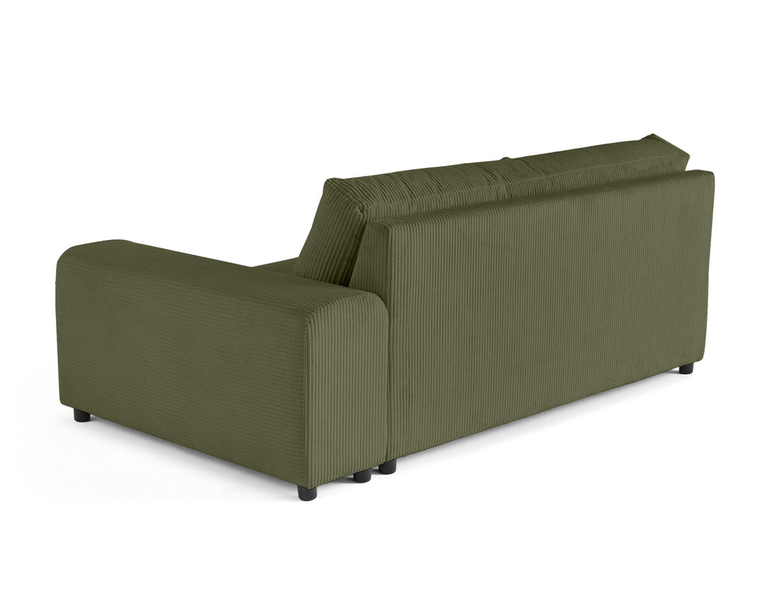 Module d'assise 3 places avec accoudoir droit en velours côtelé Garance