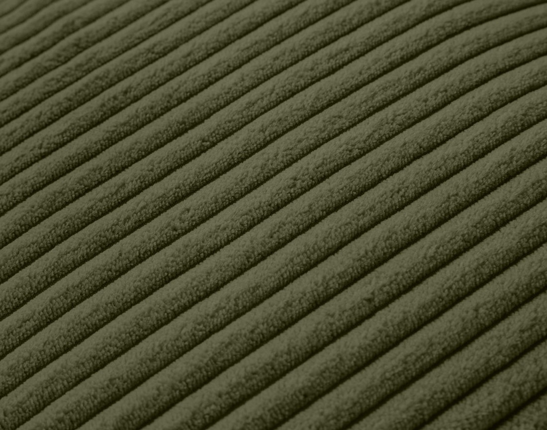 Module d'assise 3 places avec accoudoir droit en velours côtelé Garance