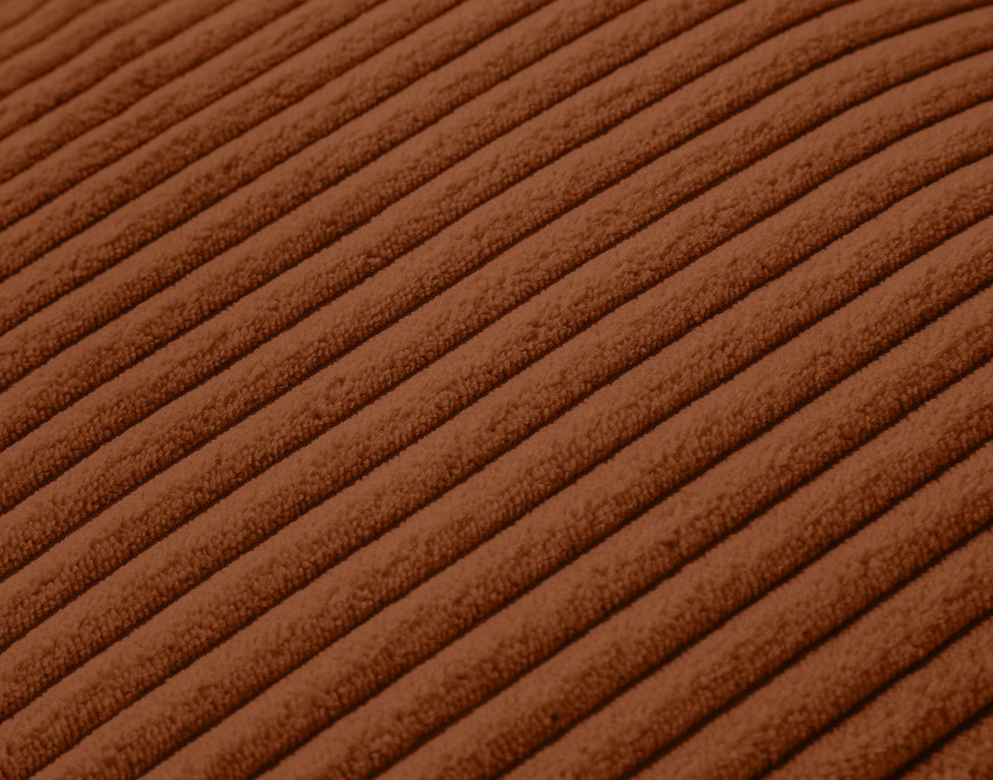 Module d'assise 3 places avec accoudoir droit en velours côtelé Garance