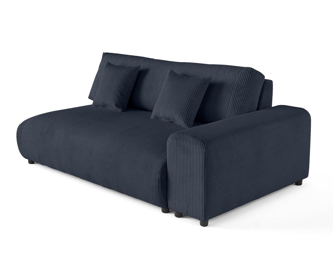 Module d'assise 3 places avec accoudoir droit en velours côtelé Garance