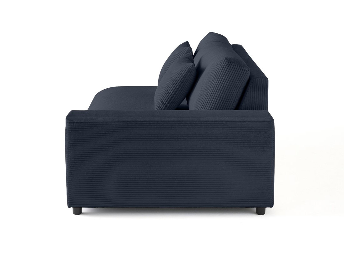 Module d'assise 3 places avec accoudoir droit en velours côtelé Garance