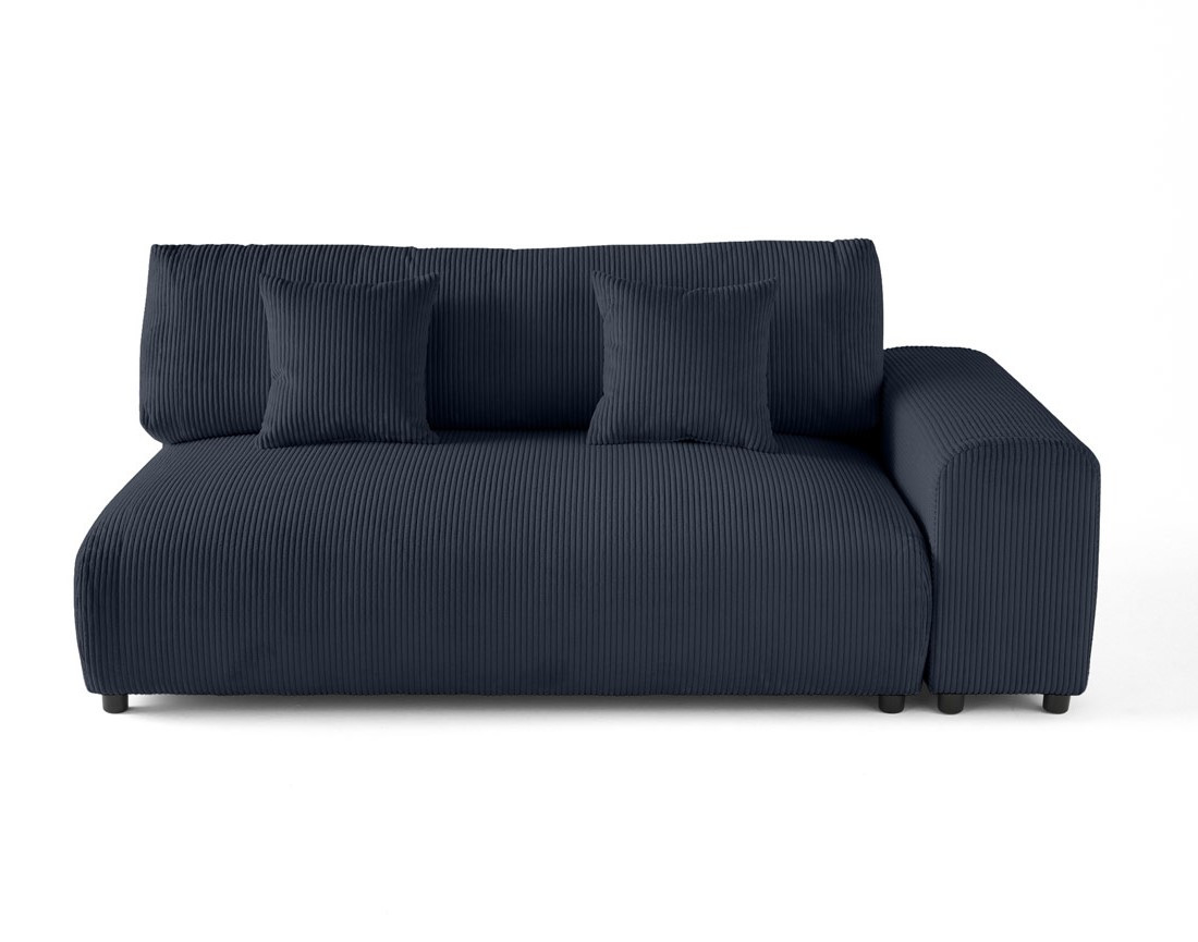 Module d'assise 3 places avec accoudoir droit en velours côtelé Garance