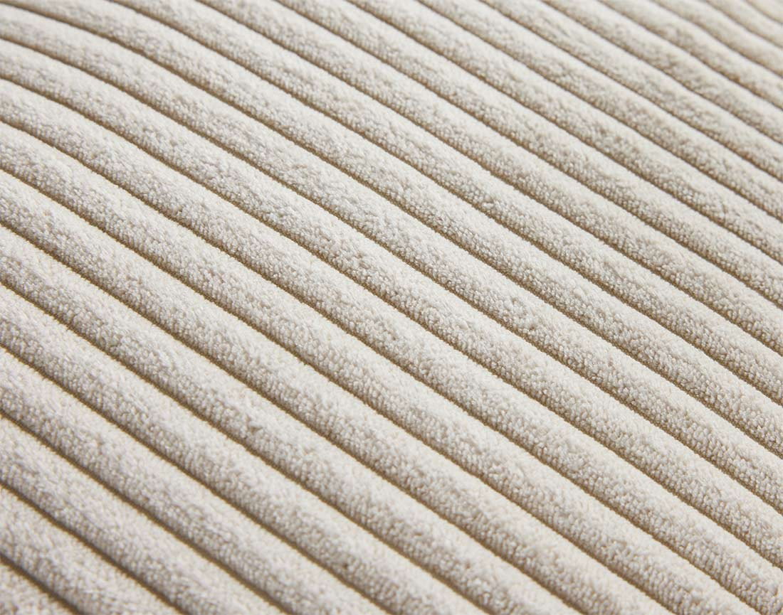 Module d'assise 3 places avec accoudoir gauche en velours côtelé Garance