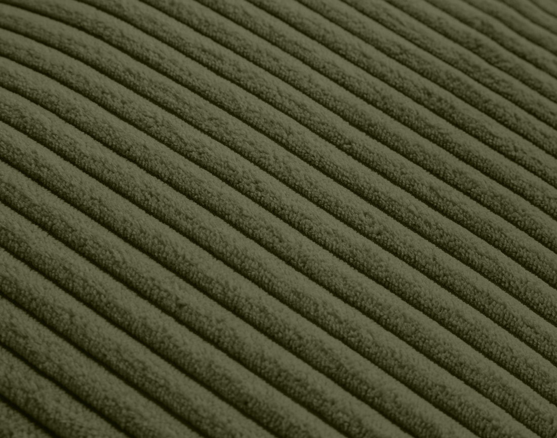 Module d'assise 3 places avec accoudoir gauche en velours côtelé Garance