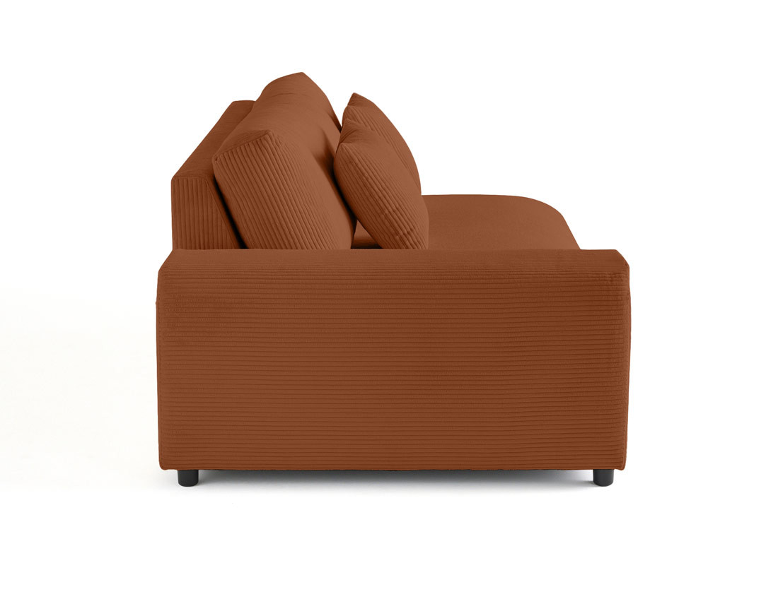 Module d'assise 3 places avec accoudoir gauche en velours côtelé Garance