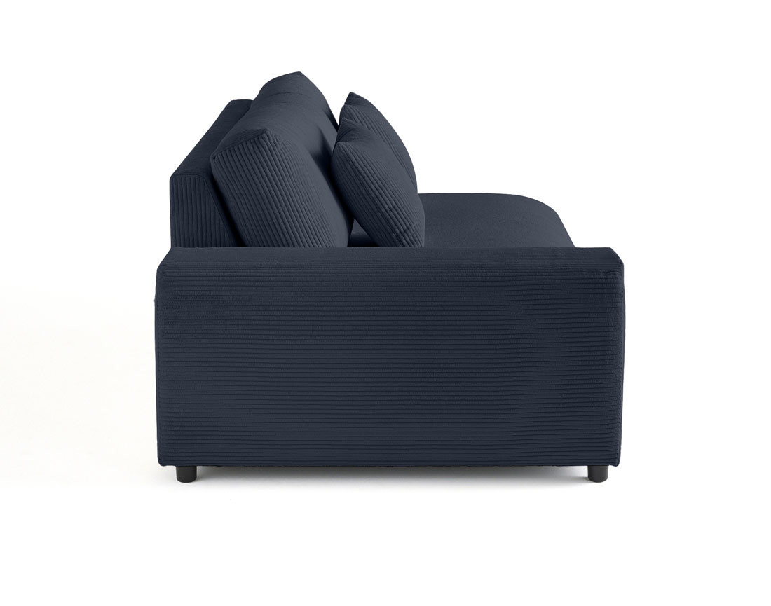 Module d'assise 3 places avec accoudoir gauche en velours côtelé Garance