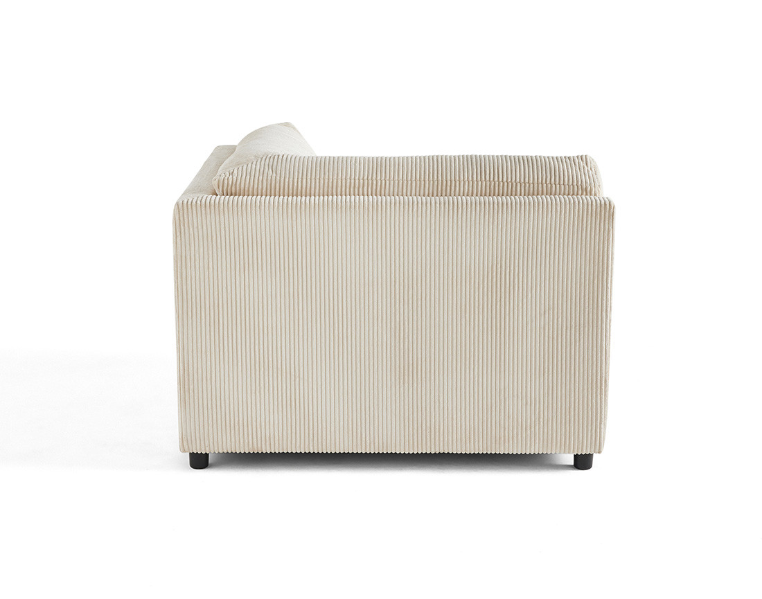 Module d'assise d'angle réversible en velours côtelé Garance