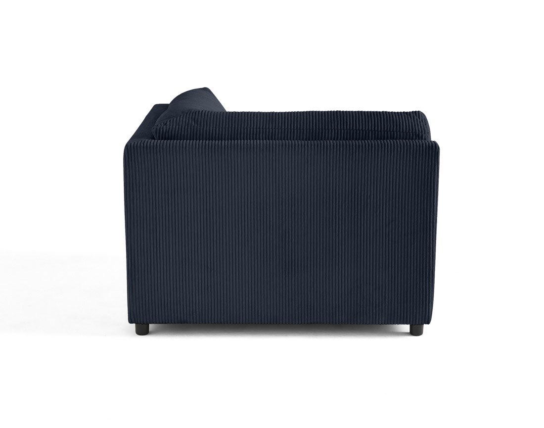 Module d'assise d'angle réversible en velours côtelé Garance