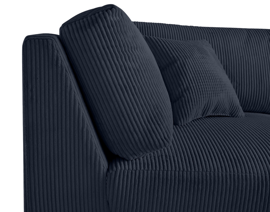 Module d'assise d'angle réversible en velours côtelé Garance