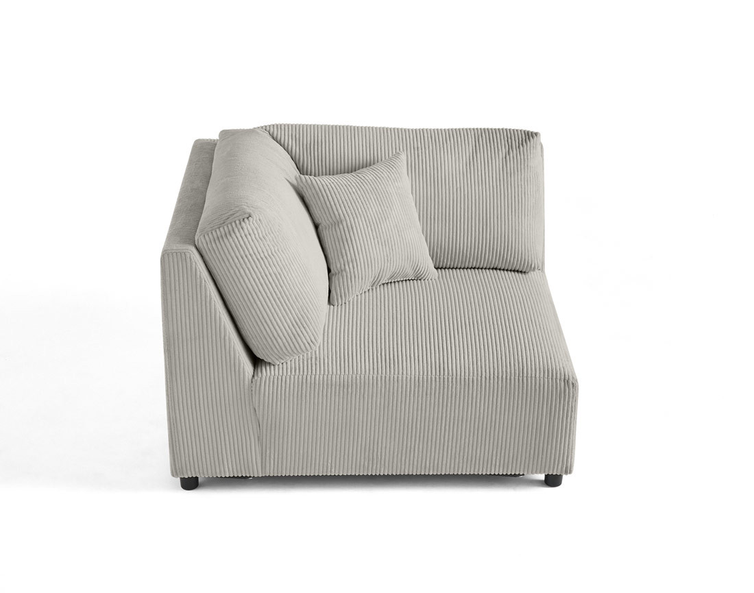 Module d'assise d'angle réversible en velours côtelé Garance Module d'assise d'angle réversible en velours côtelé Garance