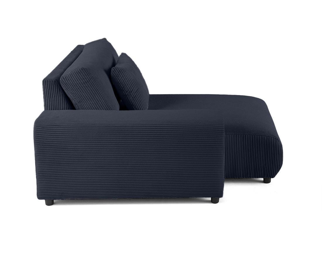 Module d'assise méridienne gauche en velours côtelé Garance