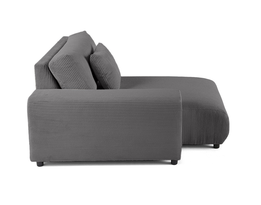 Module d'assise méridienne gauche en velours côtelé Garance