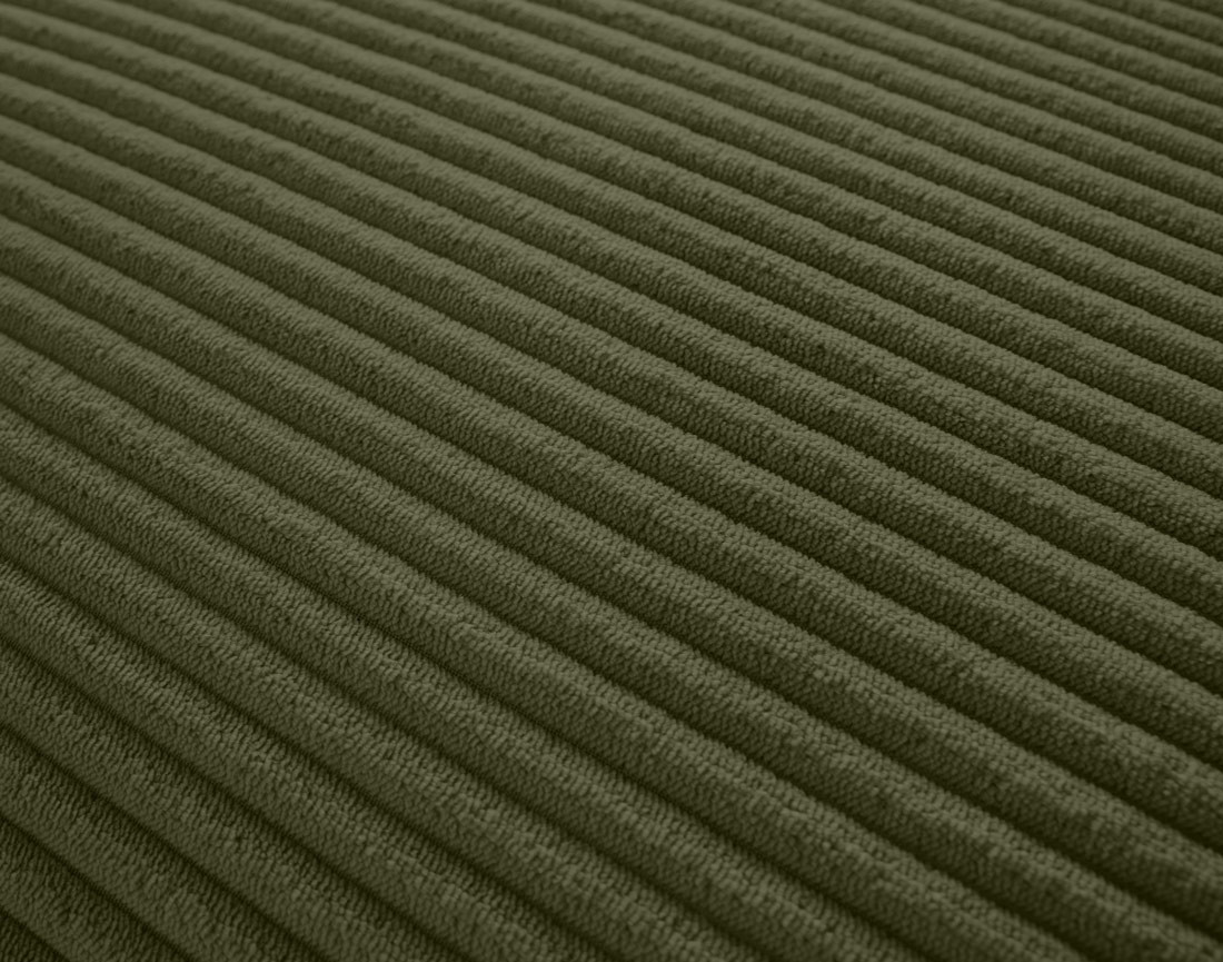 Module d'assise méridienne gauche en velours côtelé Garance