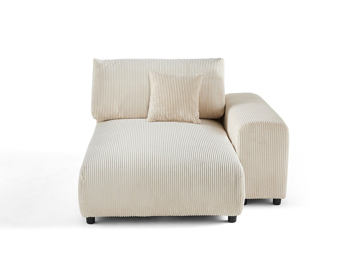 Module d'assise méridienne droit en velours côtelé Garance Module d'assise méridienne droit en velours côtelé Garance