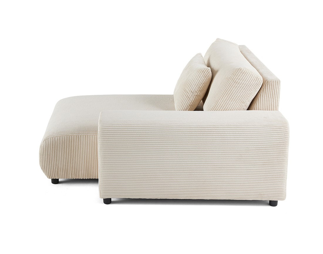 Module d'assise méridienne droit en velours côtelé Garance Module d'assise méridienne droit en velours côtelé Garance