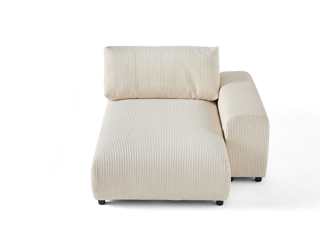 Module d'assise méridienne droit en velours côtelé Garance Module d'assise méridienne droit en velours côtelé Garance