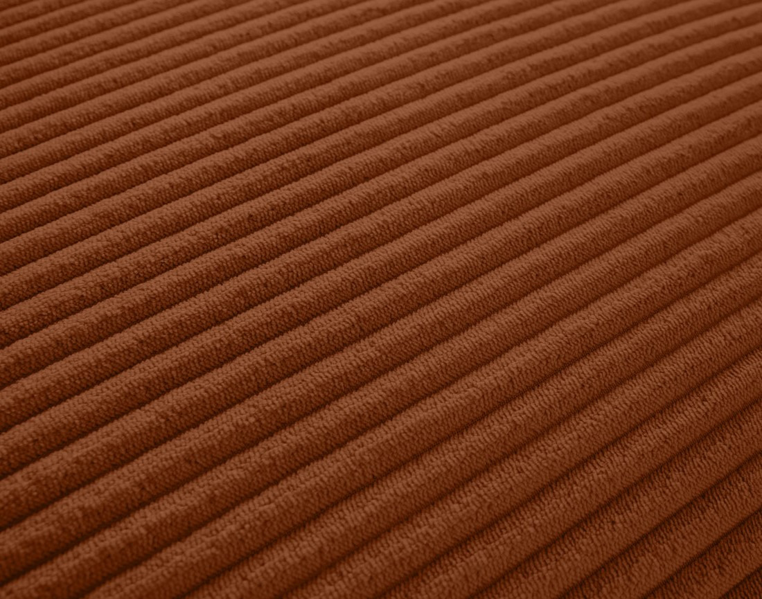 Module d'assise méridienne droit en velours côtelé Garance