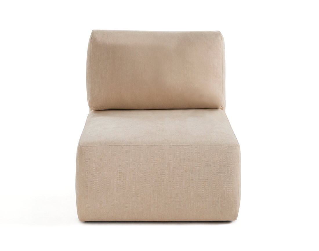 Module d'assise sans accoudoirs en tissu texturé Santorini Module d'assise sans accoudoirs en tissu texturé Santorini