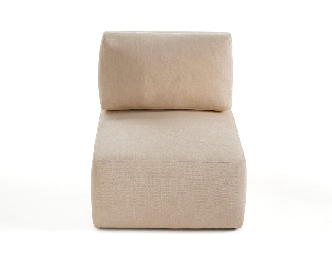 Module d'assise sans accoudoirs en tissu texturé Santorini Module d'assise sans accoudoirs en tissu texturé Santorini