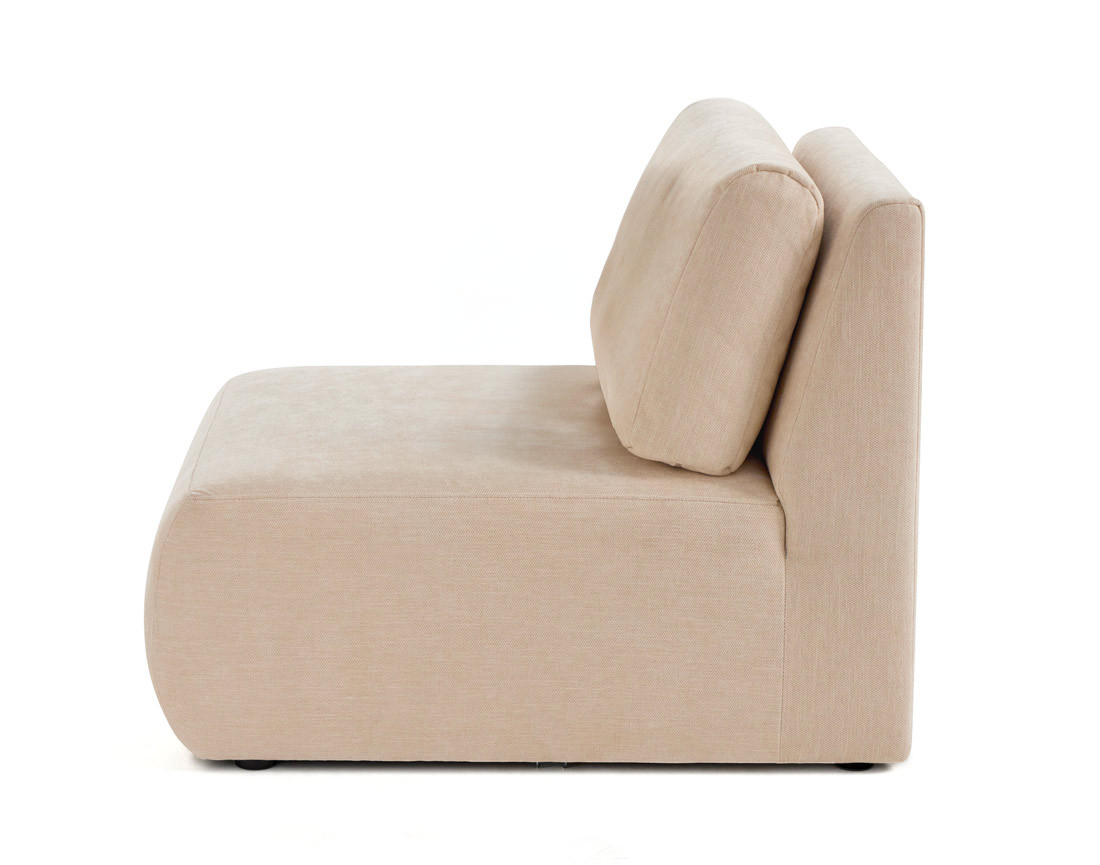 Module d'assise sans accoudoirs en tissu texturé Santorini Module d'assise sans accoudoirs en tissu texturé Santorini