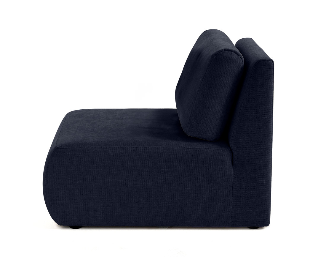 Module d'assise sans accoudoirs en tissu texturé Santorini