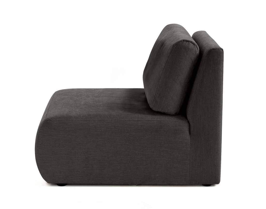 Module d'assise sans accoudoirs en tissu texturé Santorini Module d'assise sans accoudoirs en tissu texturé Santorini