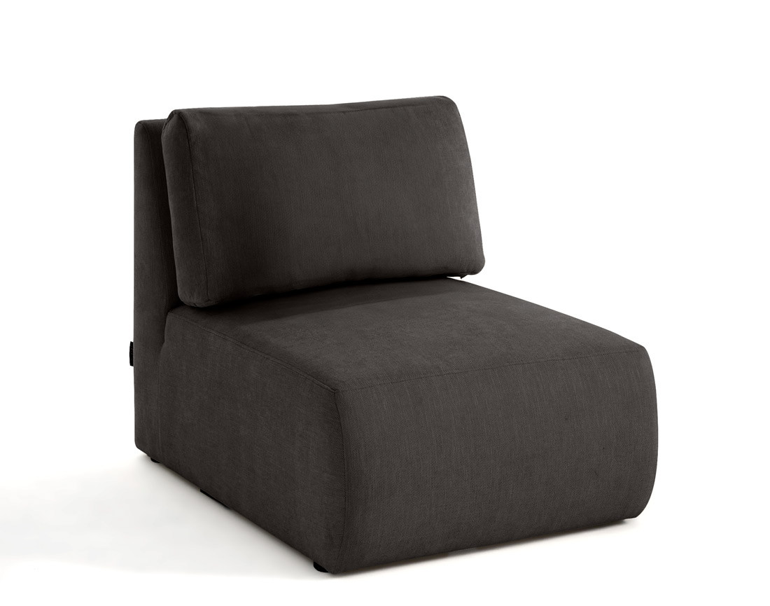 Module d'assise sans accoudoirs en tissu texturé Santorini Module d'assise sans accoudoirs en tissu texturé Santorini
