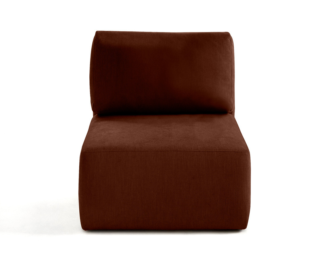 Module d'assise sans accoudoirs en tissu texturé Santorini