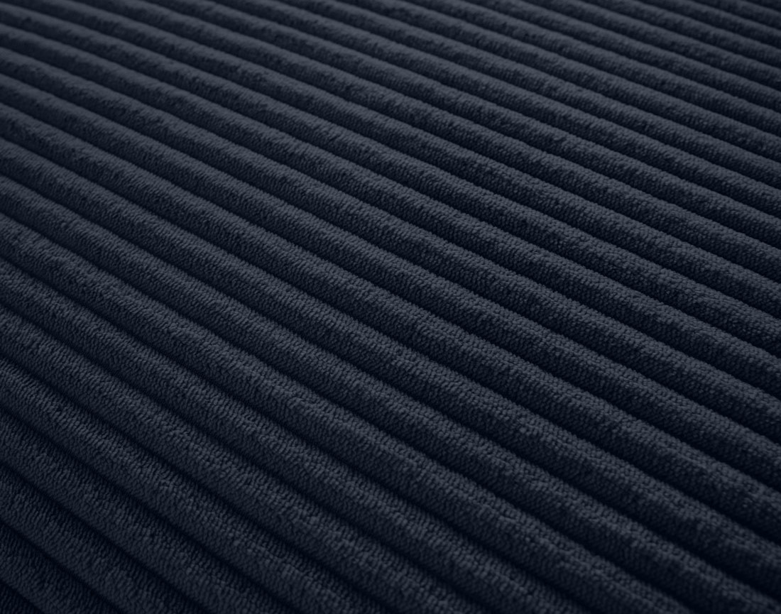 Canapé modulable d'angle droit 5 places en velours côtelé Garance