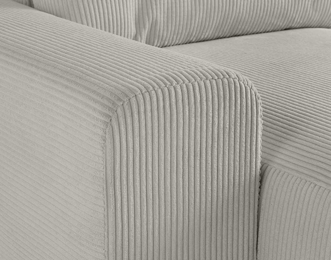 Canapé modulable d'angle gauche 5 places en velours côtelé Garance Canapé modulable d'angle gauche 5 places en velours côtelé Garance