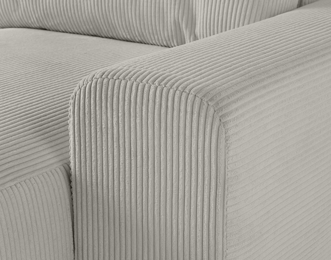 Canapé modulable d'angle gauche 6 places en velours côtelé Garance Canapé modulable d'angle gauche 6 places en velours côtelé Garance