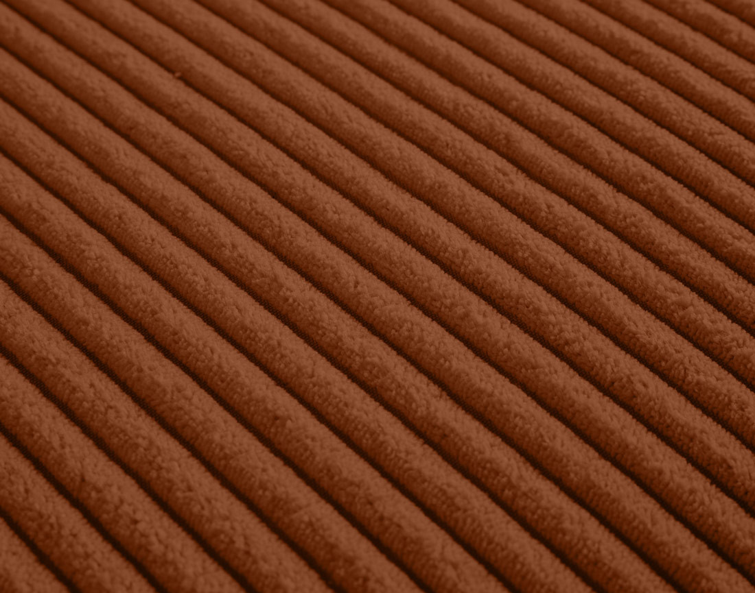 Canapé droit 2 places en velours côtelé Garance