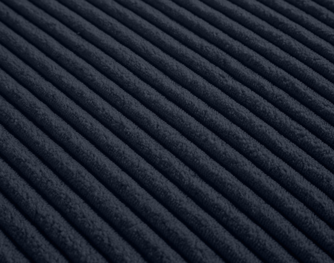 Canapé droit 2 places en velours côtelé Garance