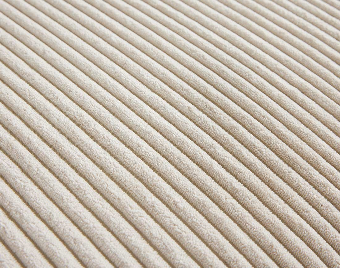 Canapé droit 3 places en velours côtelé Garance