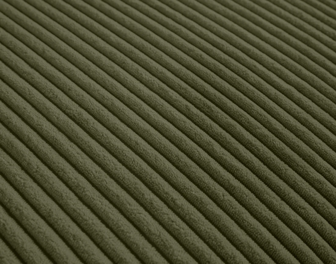 Canapé droit 3 places en velours côtelé Garance