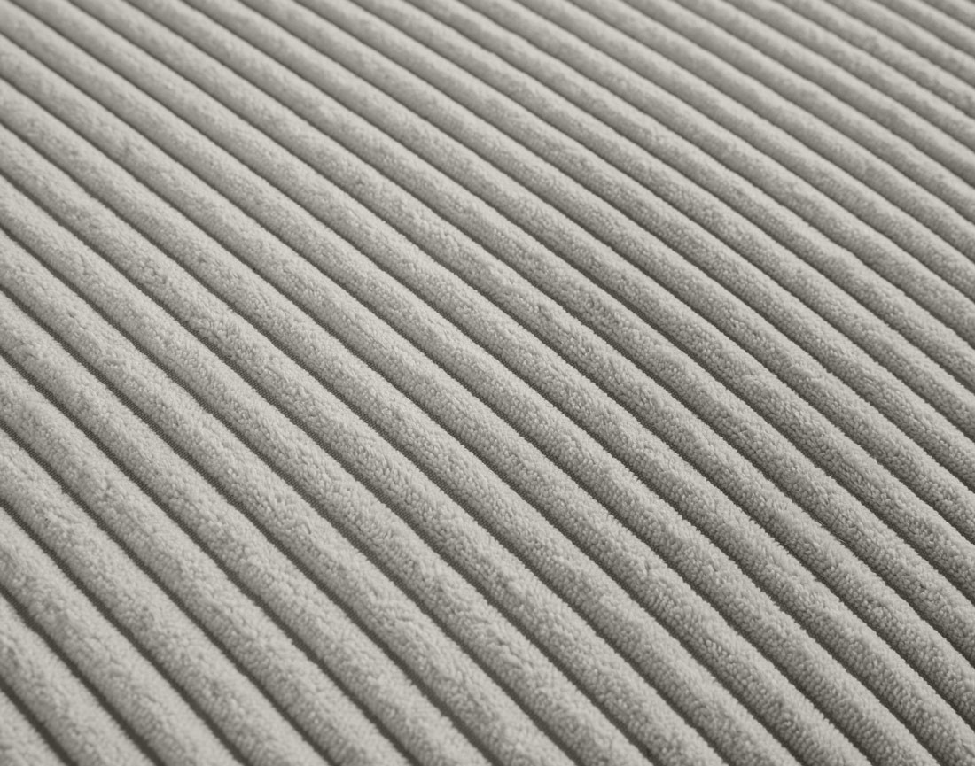 Canapé droit 3 places en velours côtelé Garance