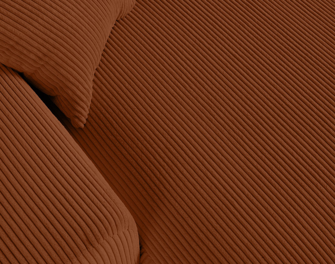 Canapé panoramique en U 7 places en velours côtelé Garance